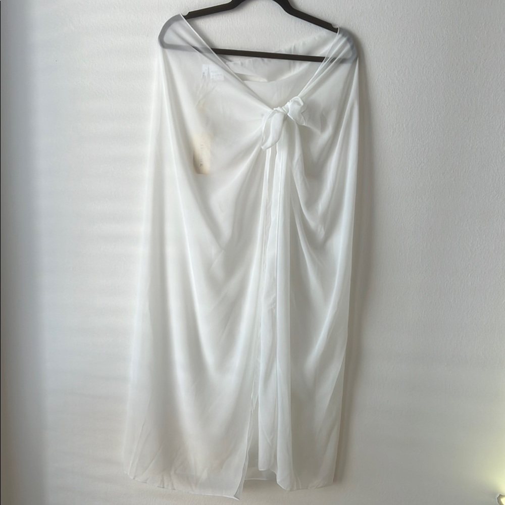 Elegant White Swim Coverup